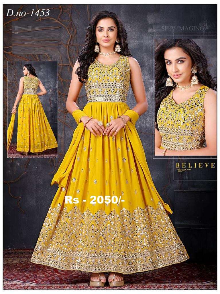 Yellow Designer Party Wear Fancy Marriage Collection Crop Top